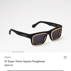 Louis Vuitton Black and Gold Vision Sunglasses